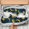 Gold Sun Moon Face  Sneakers White Bottom Shoes