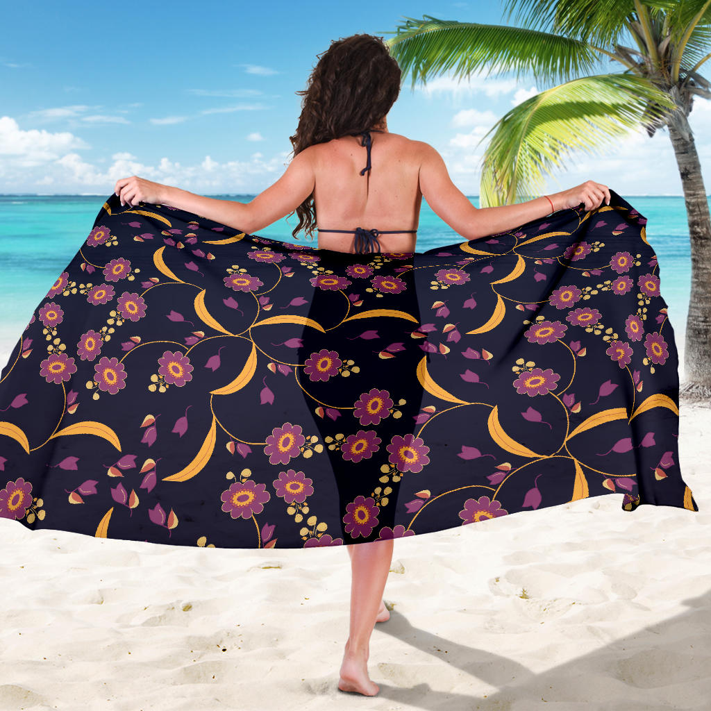 Anemone Pattern Print Design AM012 Sarong Pareo Wrap