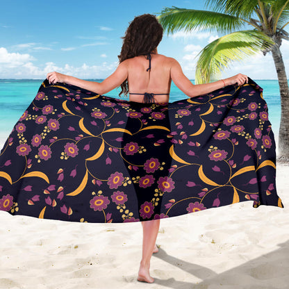 Anemone Pattern Print Design AM012 Sarong Pareo Wrap