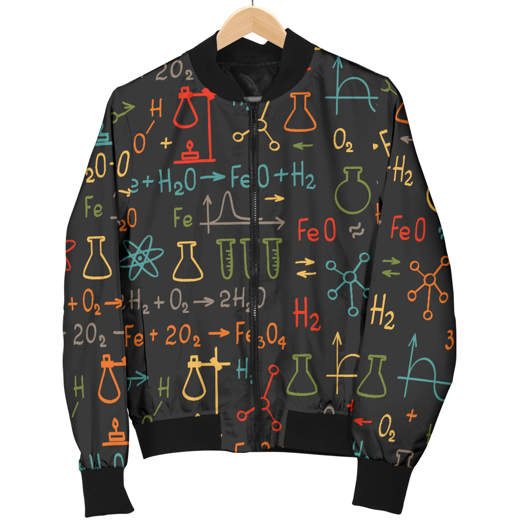 Chemical Pattern Print Design 03 Women's Bomber Jacket