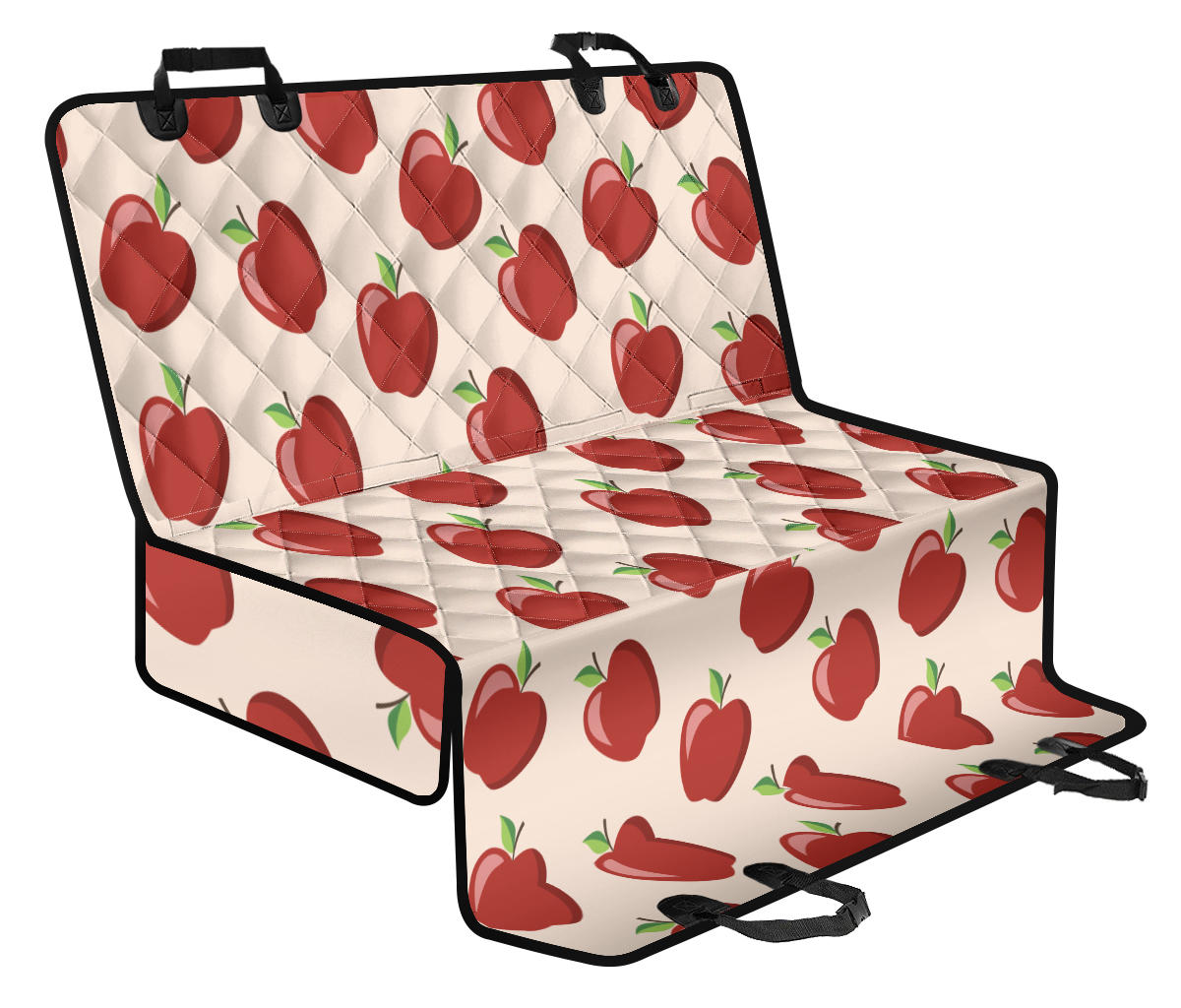 Apple Pattern Print Design AP01 Rear Dog  Seat Cover