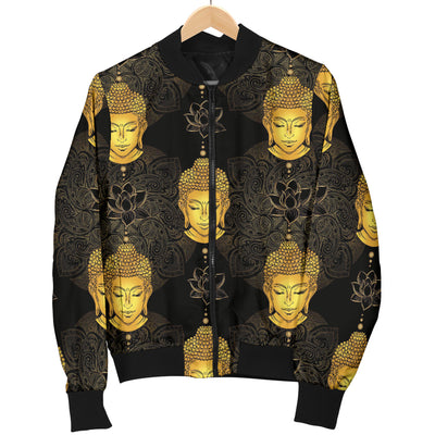Buddha Pattern Print Design 04 Women's Bomber Jacket