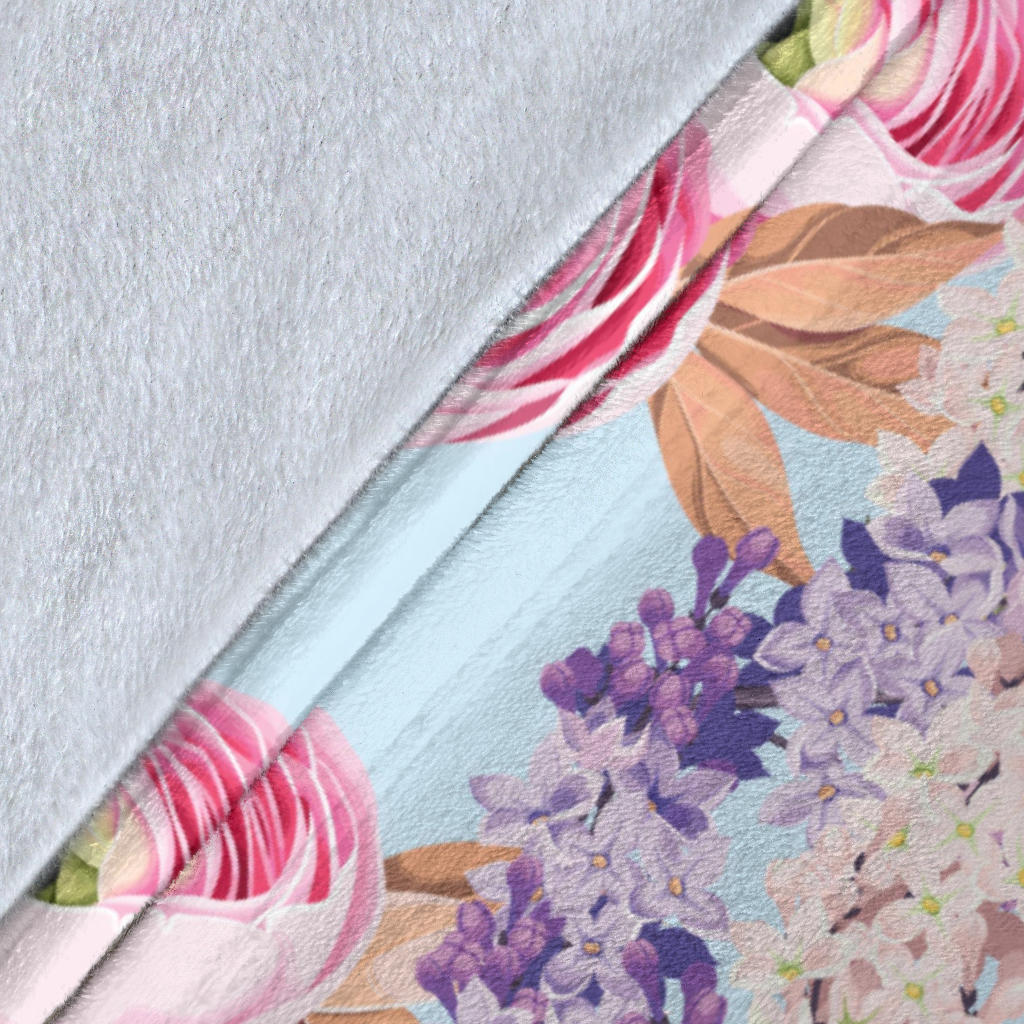 Lilac Pattern Print Design LI03 Fleece Blanket