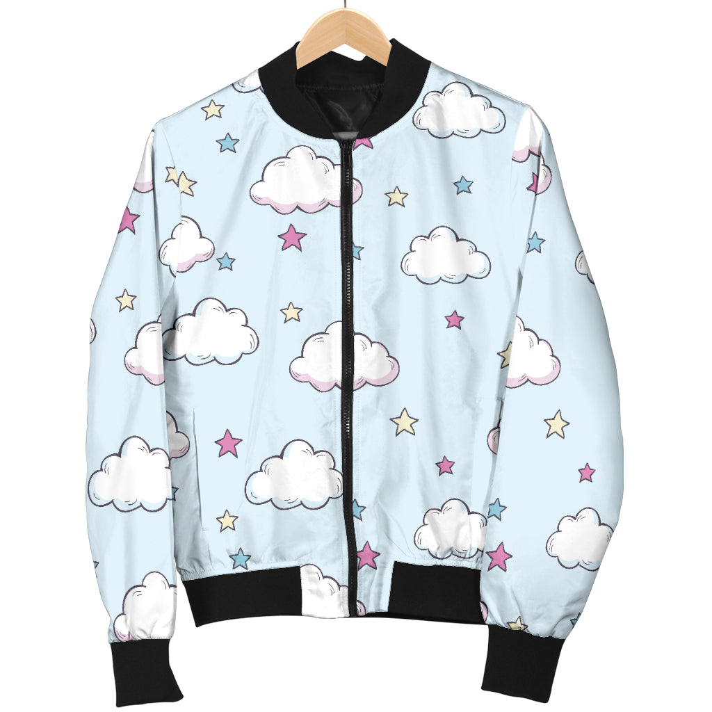 Cloud Pattern Print Design 01 Women's Bomber Jacket