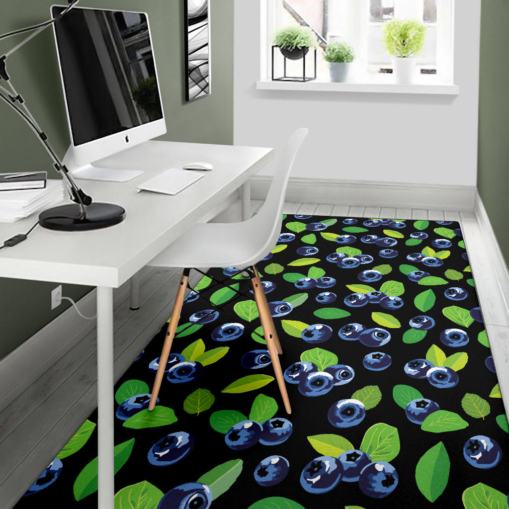 Blueberry Pattern Print Design BB03 Area Rugs