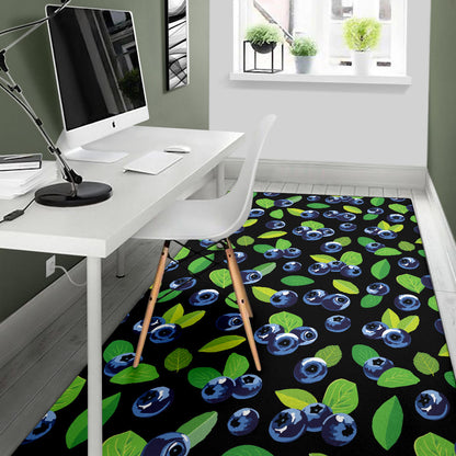 Blueberry Pattern Print Design BB03 Area Rugs
