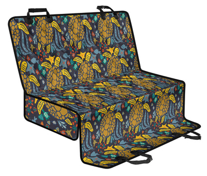 Sea Turtle Pattern Print Design T03 Rear Dog  Seat Cover