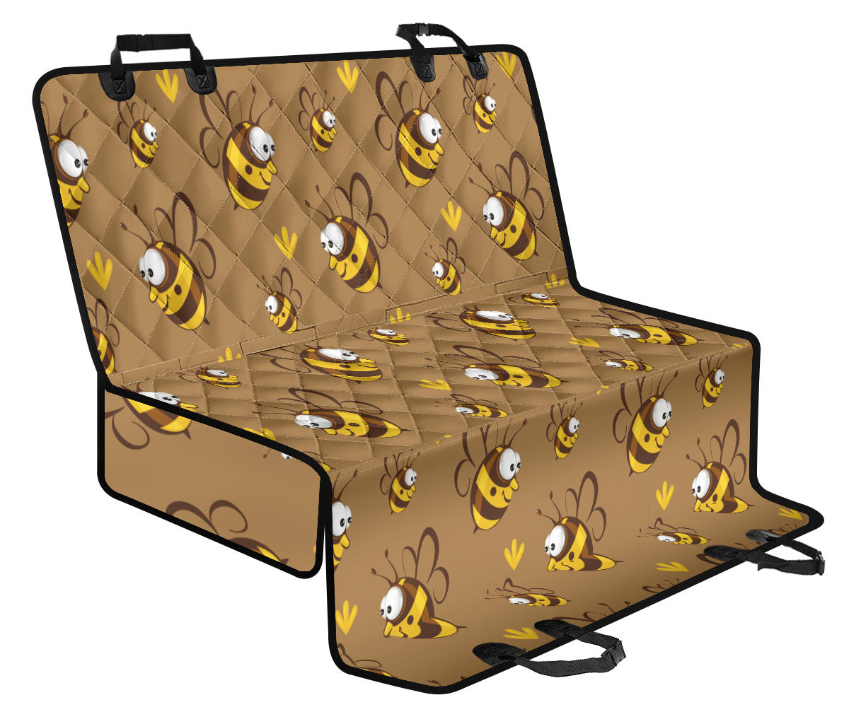 Bee Pattern Print Design BEE09 Rear Dog  Seat Cover