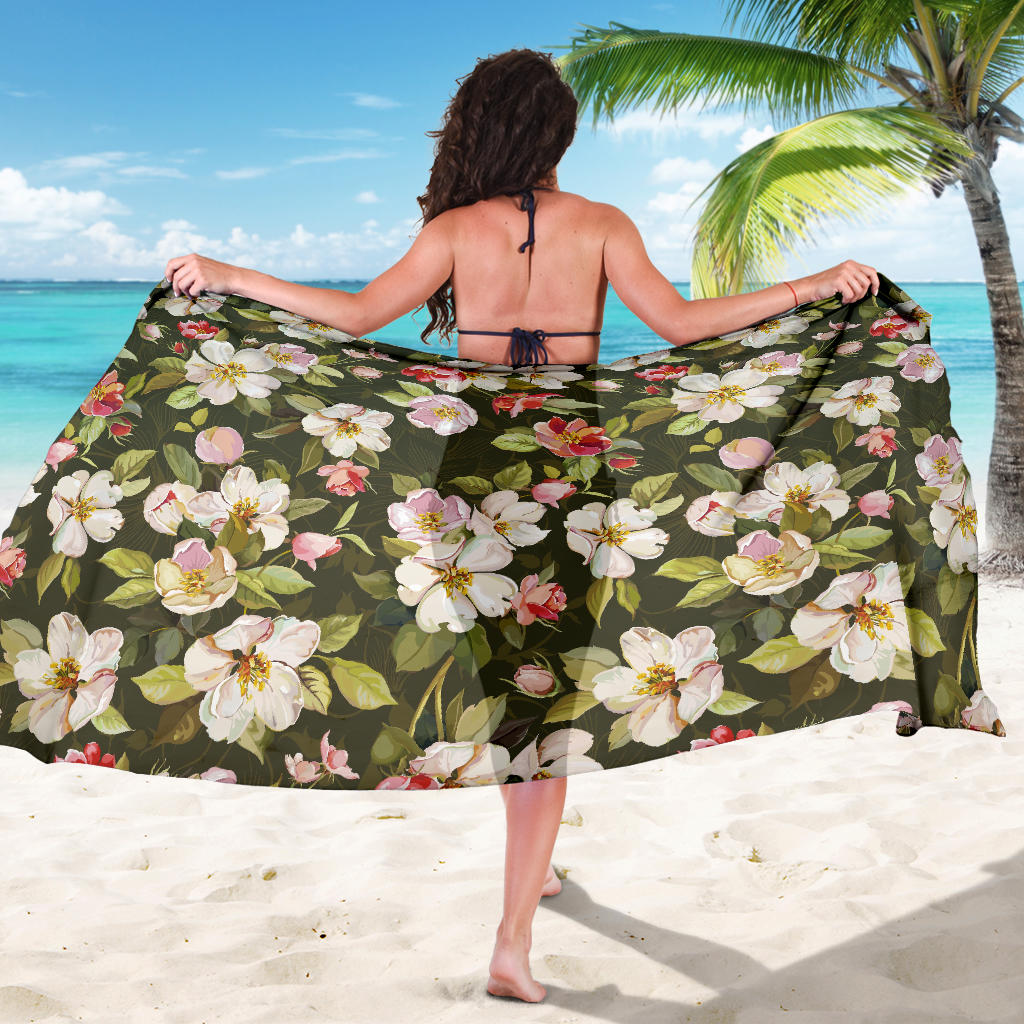 Apple blossom Pattern Print Design AB01 Sarong Pareo Wrap