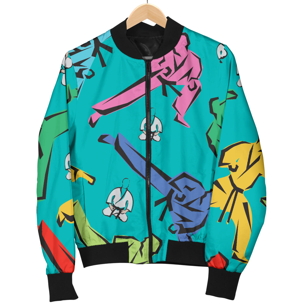 Judo Pattern Print Design 01 Women's Bomber Jacket