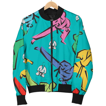 Judo Pattern Print Design 01 Women's Bomber Jacket
