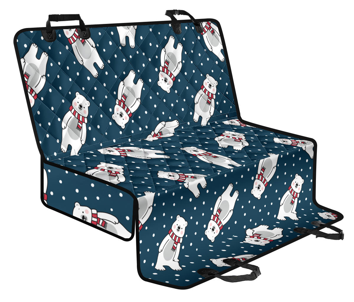 Polar Bear Pattern Print Design PB05 Rear Dog  Seat Cover