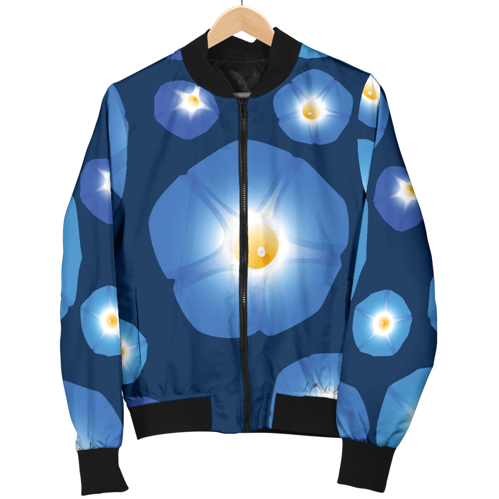 Morning Glory Pattern Print Design 02 Women's Bomber Jacket