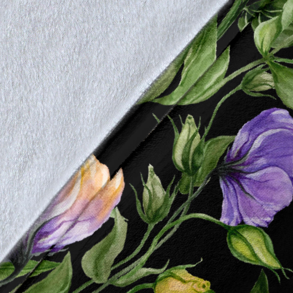 Lisianthus Pattern Print Design LT02 Fleece Blanket