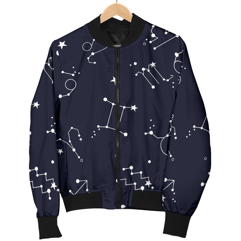 Constellation Pattern Print Design 05 Women's Bomber Jacket