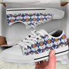 Tribal Aztec native american White Bottom Low Top Shoes