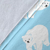 Polar Bear Pattern Print Design PB01 Fleece Blanket