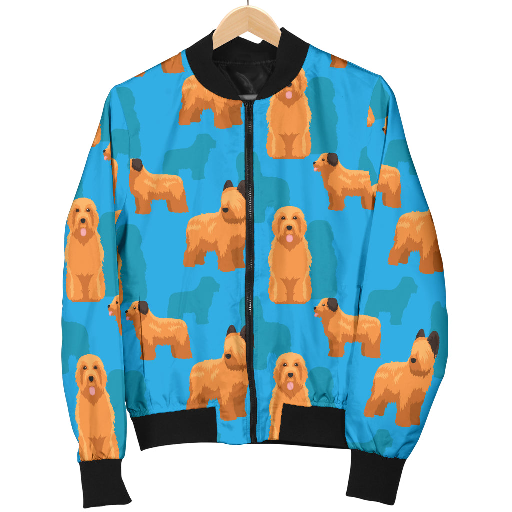 Briards Pattern Print Design 01 Women's Bomber Jacket