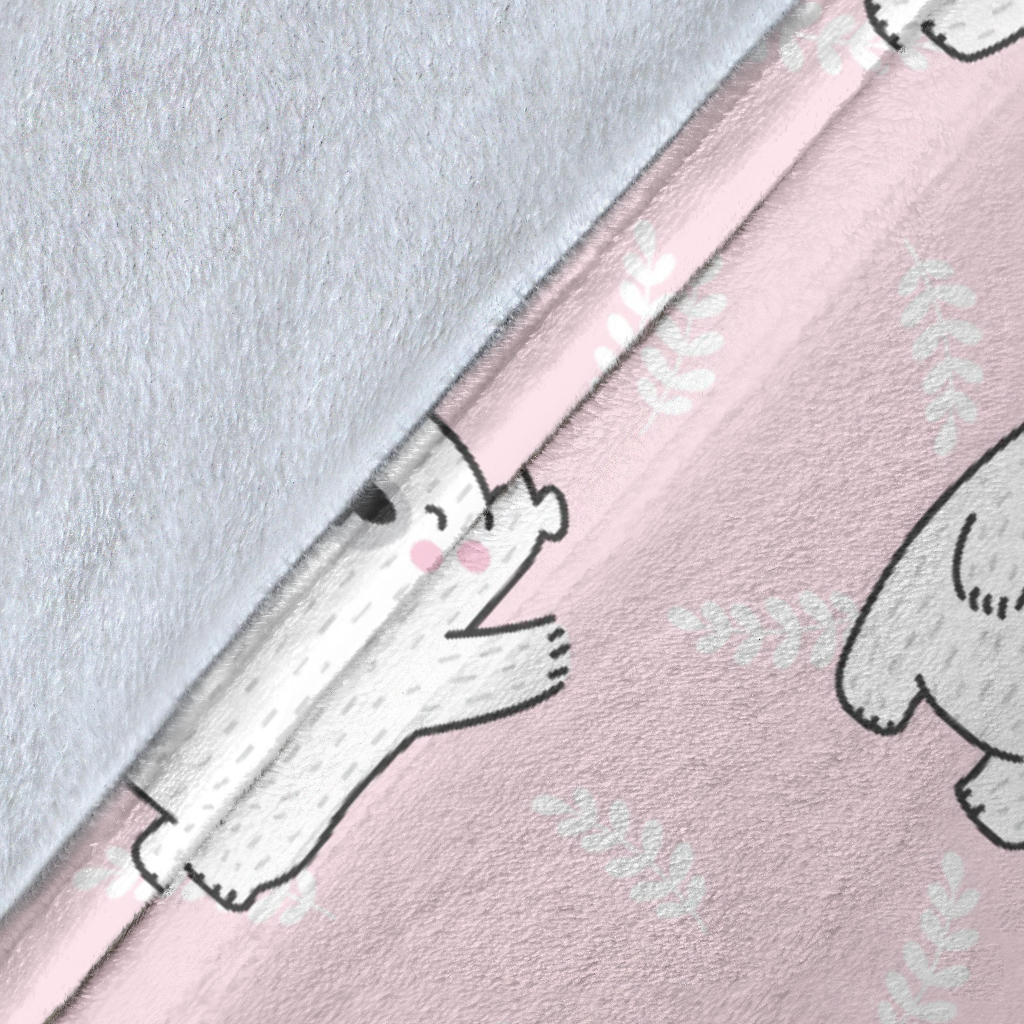 Polar Bear Pattern Print Design PB09 Fleece Blanket