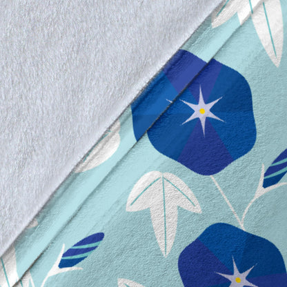 Morning Glory Pattern Print Design MG07 Fleece Blanket