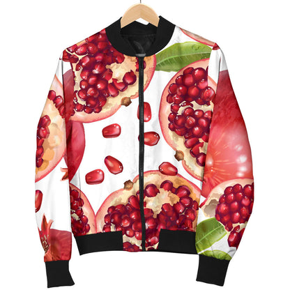 Pomegranate Pattern Print Design PG03 Men Bomber Jacket