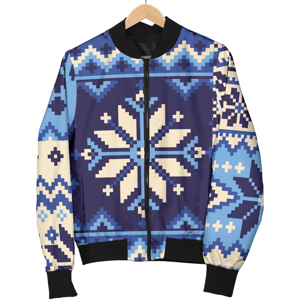 Nordic Pattern Print Design A04 Women's Bomber Jacket