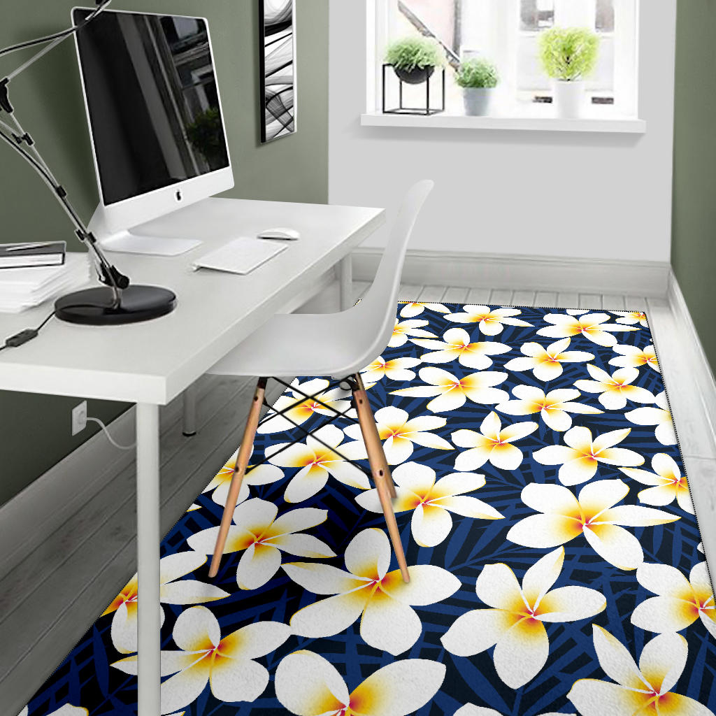 Plumeria Pattern Print Design PM026 Area Rugs