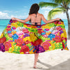 Candy Pattern Print Design CA01 Sarong Pareo Wrap