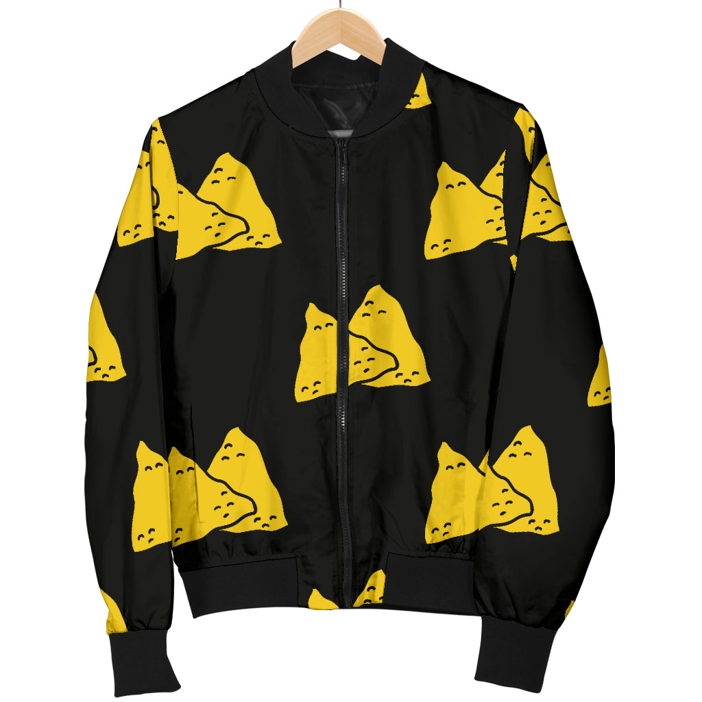 Nachos Pattern Print Design A02 Women's Bomber Jacket