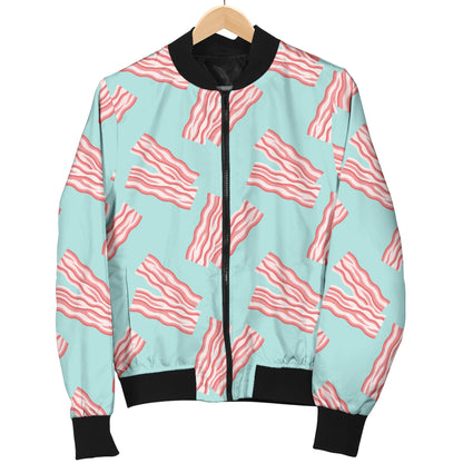 Bacon Pattern Print Design 04 Women's Bomber Jacket