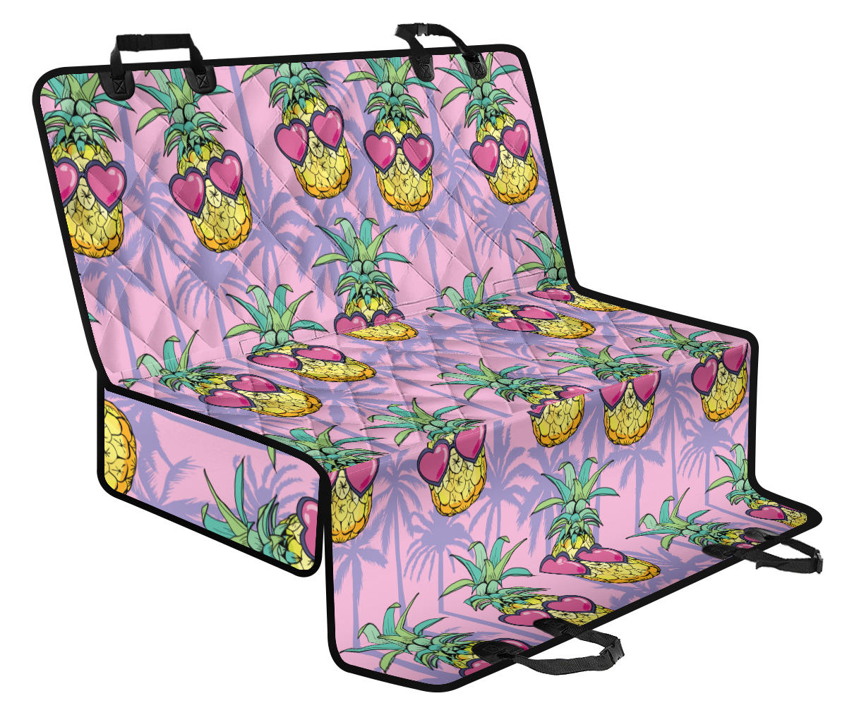 Pineapple Pattern Print Design PP06 Rear Dog  Seat Cover