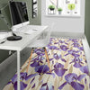 Iris Pattern Print Design IR02 Area Rugs