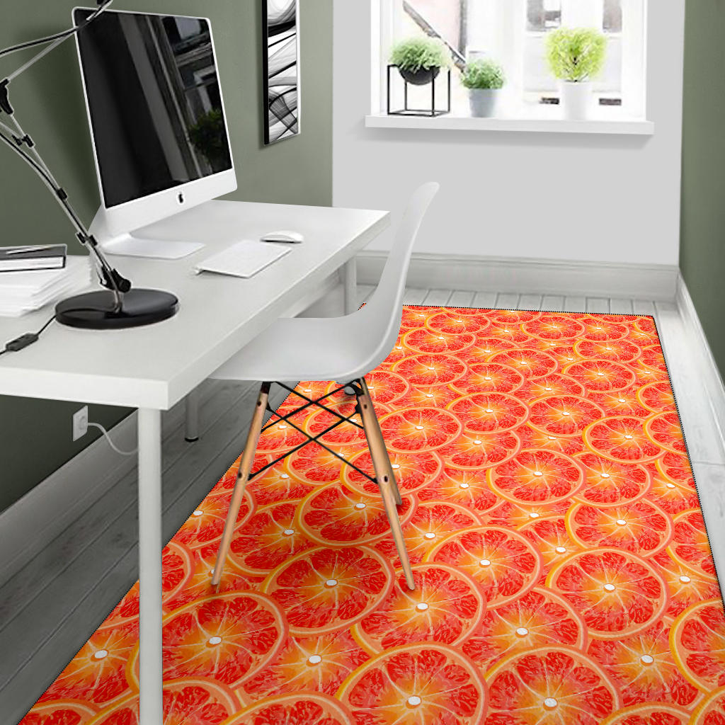 Grapefruit Pattern Print Design GF06 Area Rugs
