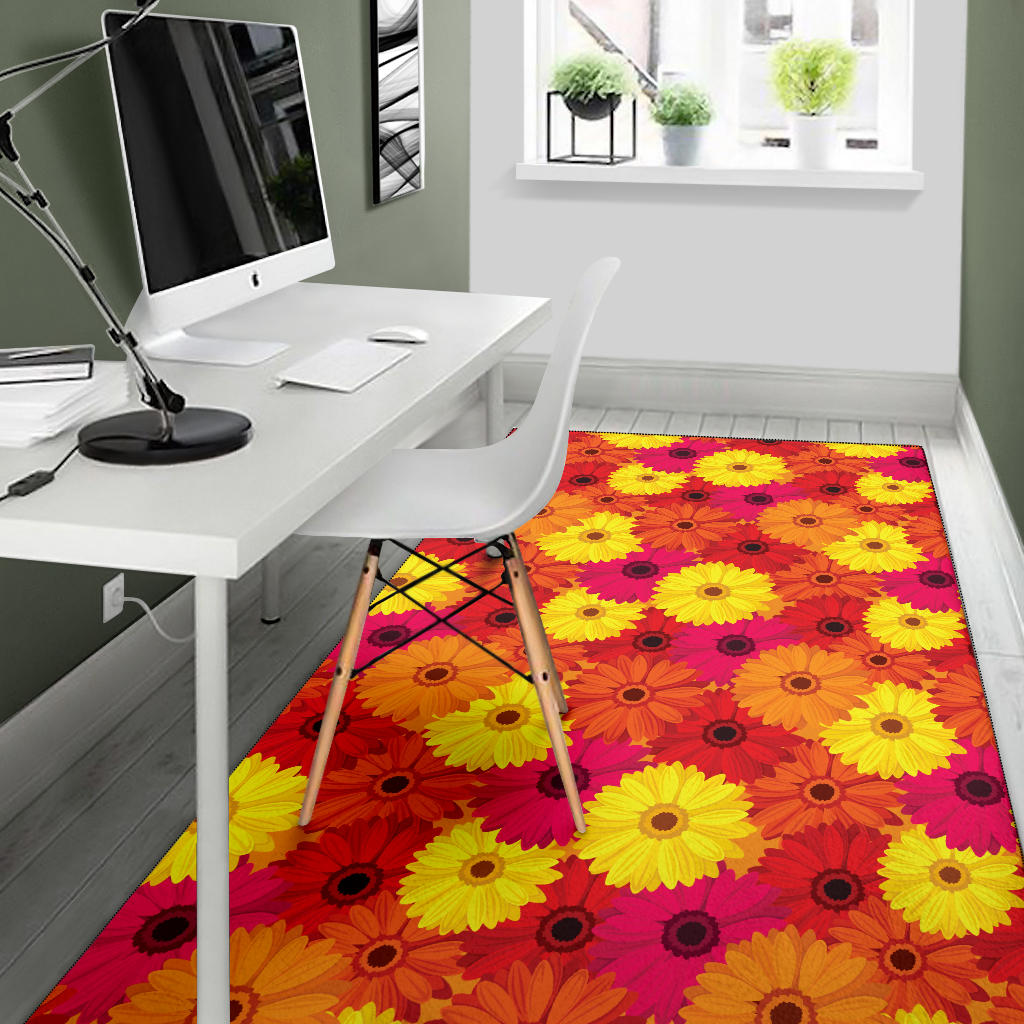 Gerberas Pattern Print Design GB05 Area Rugs
