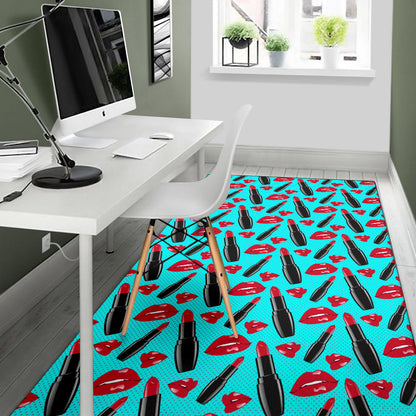 Lipstick Pattern Print Design LT02 Area Rugs