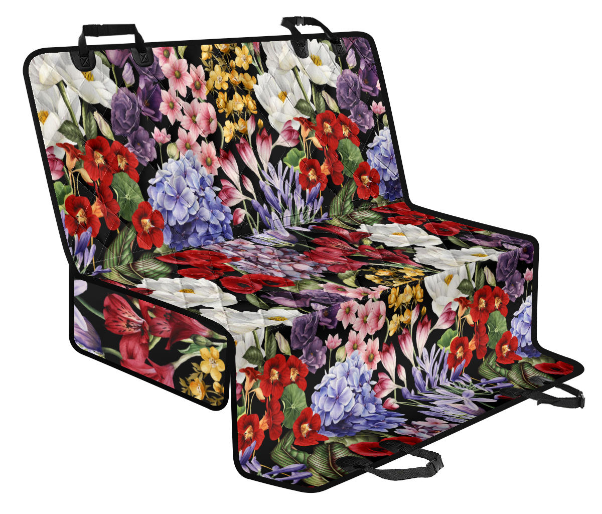 Summer Floral Pattern Print Design SF04 Rear Dog  Seat Cover