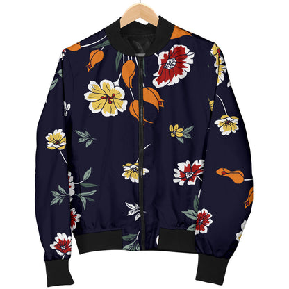 Summer Floral Pattern Print Design SF01 Men Bomber Jacket