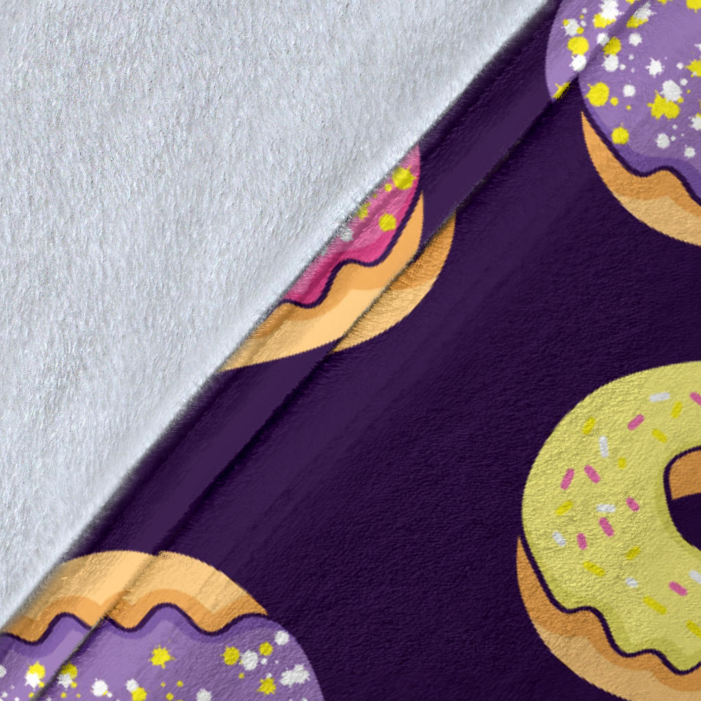 Donut Pattern Print Design DN08 Fleece Blanket