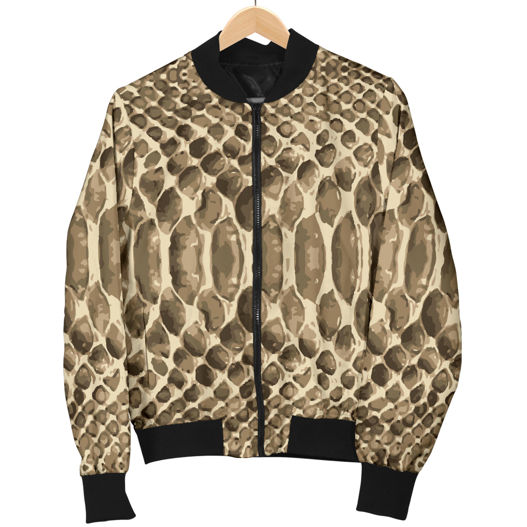 Python Pattern Print Design A02 Women's Bomber Jacket