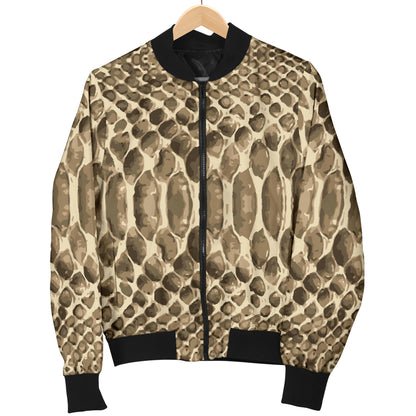 Python Pattern Print Design A02 Women's Bomber Jacket