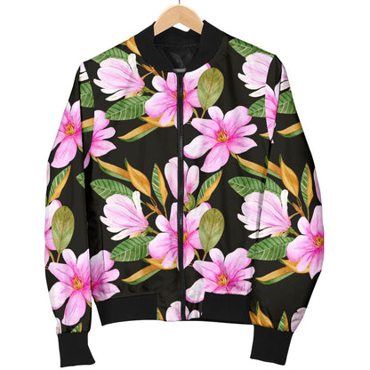 Magnolia Pattern Print Design MAG08 Men Bomber Jacket
