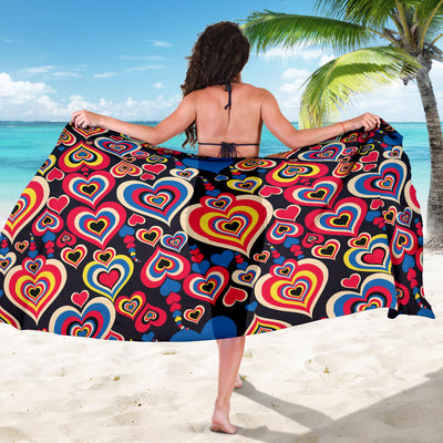 Heart Pattern Print Design HE08 Sarong Pareo Wrap