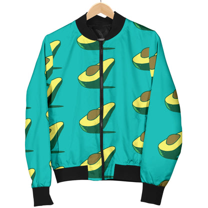 Avocado Pattern Print Design 03 Women's Bomber Jacket