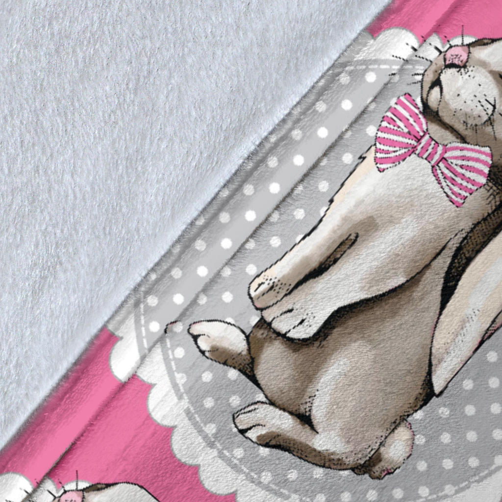 Rabbit Pattern Print Design RB019 Fleece Blanket