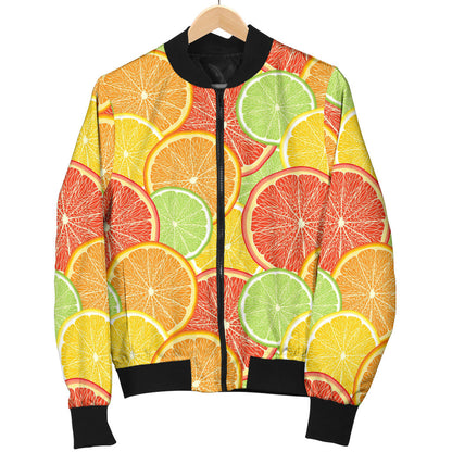 Grapefruit Pattern Print Design GF01 Men Bomber Jacket