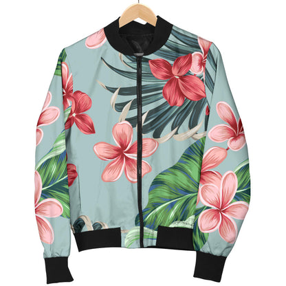 Plumeria Pattern Print Design PM027 Men Bomber Jacket