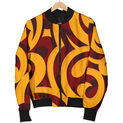 Maori Pattern Print Design 02 Women's Bomber Jacket