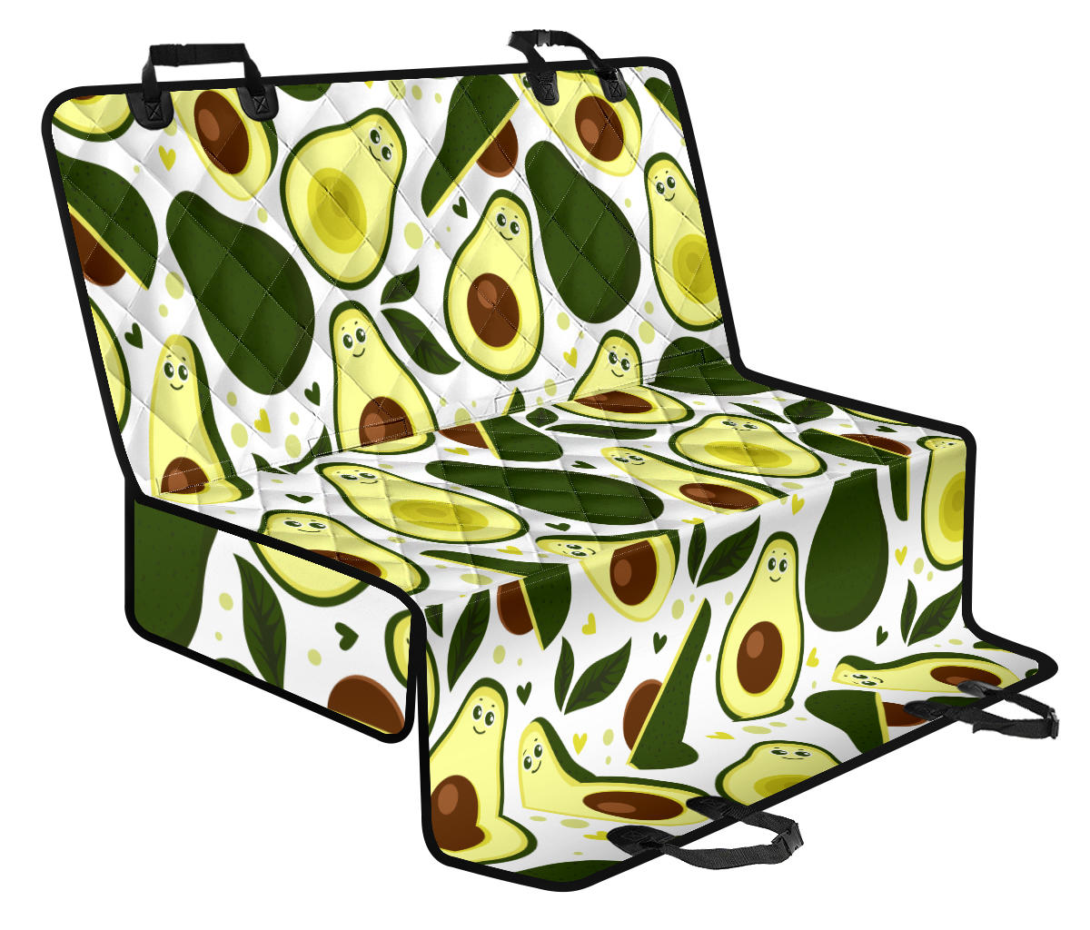 Avocado Pattern Print Design AC06 Rear Dog  Seat Cover