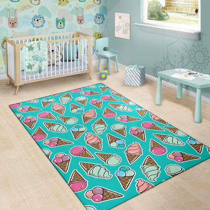 Ice Cream Pattern Print Design IC01 Area Rugs