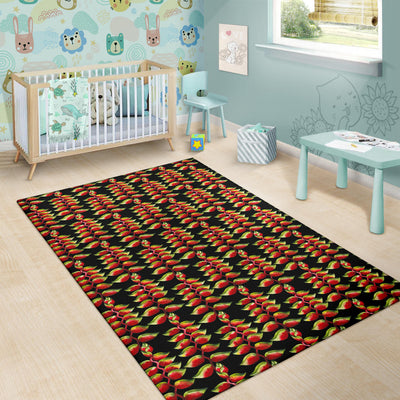 Heliconia Pattern Print Design HL05 Area Rugs